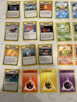 Vintage Pokemon Base Set Unlimited Lot - 61 Cards WOTC 1999 - Pikachu & Starters - Image 3