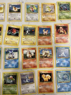 Vintage Pokemon Base Set Unlimited Lot - 61 Cards WOTC 1999 - Pikachu & Starters - Image 5