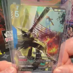 The-O GD03-002 LR+ Alt Art Steel Requiem Gundam TCG Card Game CCG English - Image 1