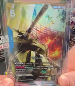 The-O GD03-002 LR+ Alt Art Steel Requiem Gundam TCG Card Game CCG English - Image 2