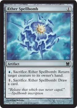 Aether Spellbomb -Foil Medium Play MTG Modern Masters - Image 1