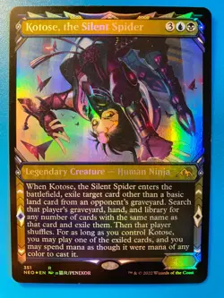 MTG 1x FOIL SHOWCASE Kotose, the Silent Spider # 351 Kamigawa Neon Magic x1 NM - Image 1