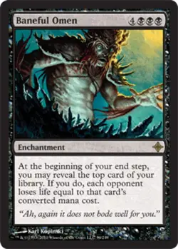Baneful Omen - Foil LP, English MTG Rise of the Eldrazi - Image 1