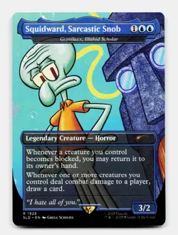 MTG: Squidward, Sarcastic Snob - Grazilaxx, Illithid Scholar | SLD 1928 NM - Image 1