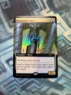 MTG Foil Extended Art Crystalline Sliver NM Unplayed Secret Lair Drop - Image 1