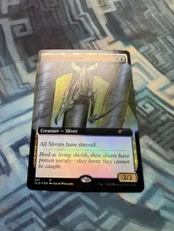 MTG Foil Extended Art Crystalline Sliver NM Unplayed Secret Lair Drop - Image 2
