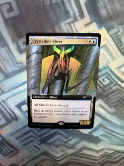 MTG Foil Extended Art Crystalline Sliver NM Unplayed Secret Lair Drop - Image 3
