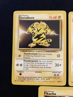 Pokemon TCG Unlimited Base Set 5 Card Lightning Energy LP NM No Holos - Image 2
