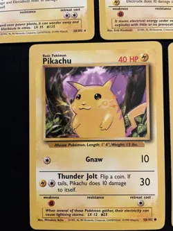 Pokemon TCG Unlimited Base Set 5 Card Lightning Energy LP NM No Holos - Image 5