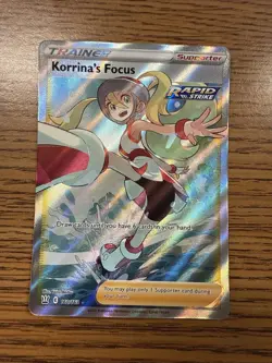 Pokemon TCG SWSH Battle Styles Korrina's Focus Ultra Rare 160/163 NM - Image 1
