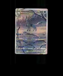 Fan-Art READ DESCRIPTION BELOW HOLO Glaceon Card Glaceon Pokemon Card p3 - Image 1