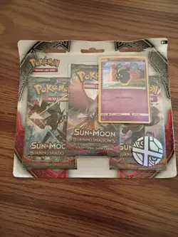 Pokemon Sun & Moon Burning Shadows 3 Booster Packs with Cosmog Promo 820650802324 - Image 1