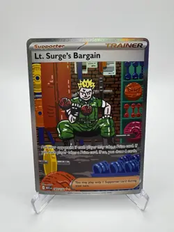 Lt. Surge's Bargain 185/132 Special Illustration Rare Pokemon Mega Evolution - Image 1