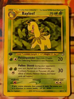 Bayleef 28/111 Neo Genesis 1st uncommon LP Pokemon - Image 1