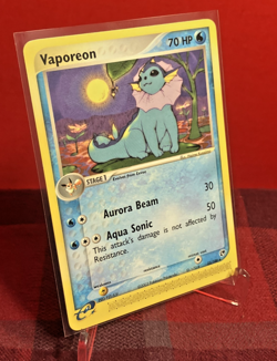 Vaporeon 25/100 EX Sandstorm Rare Pokemon TCG 2003 LP - Image 1