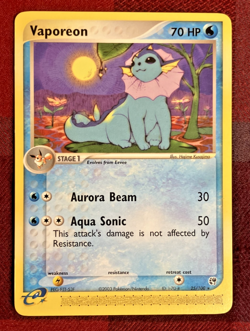Vaporeon 25/100 EX Sandstorm Rare Pokemon TCG 2003 LP - Image 2