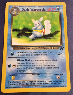 Dark Wartortle 46/82 Team Rocket Unlimited Pokemon Vintage WOTC 2000 -NM-LP- - Image 1