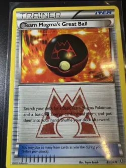 Pokemon Team Magma's Great Ball 31/34 Double Crisis Uncommon NM - Image 1