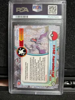 2000 Topps Chrome Series 2 Pokemon - Aerodactyl Holo # 142 - PSA MINT 9 - Image 2