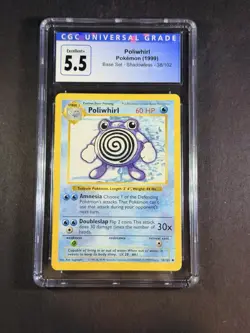 Poliwhirl Pokemon Base Set 1999 38/102 Shadowless CGC 5.5 - Image 1