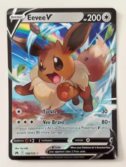 Eevee V 108/159 - Crown Zenith - Pokemon Card - Image 1