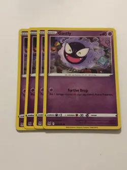 Pokemon Card Lost Origin 4x Reverse Holographic Playset Gastly 064/196 NM - Image 1