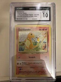 Charmander 001/034 Classic Collection CGC 10 Gem Mint Pokemon Card - Image 1