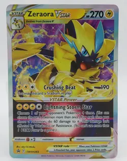Pokemon Card Zeraora VSTAR -SWSH 265 Black Star Promo - Image 1