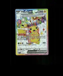 FAN-ART READ DESCRIPTION BELOW HOLO Pikachu Card Pikachu Pokemon Card p2 - Image 1