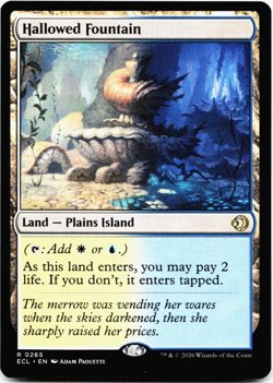 Hallowed Fountain [Lorwyn Eclipsed] Magic MTG ECL 0265 - Shock Land ⚪💧 - Image 1