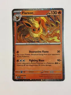 Pokemon TCG Promo SVP 167 Cosmos Holographic Flareon Near Mint - Image 1