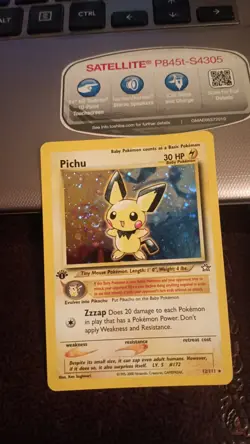 Pokemon TCG Pichu Holo Rare Neo Genesis 12/111 EXCELLENT NEAR MINT vintage WOTC - Image 2
