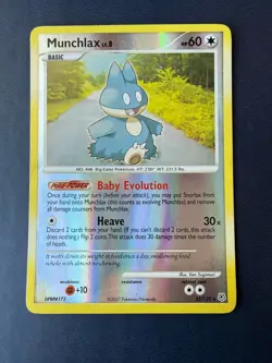 Pokemon TCG Munchlax 33/130 Diamond and Pearl Reverse Holo 2007 - Image 1