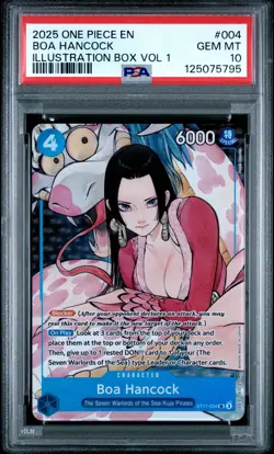 2025 ONE PIECE PROMOS ILLUSTRATION BOX VOL.1 #004 BOA HANCOCK PSA 10 - Image 1