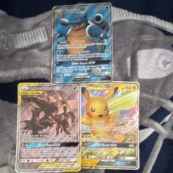 Pokemon GX Holo Card Lot Blastoise SM189 Pikachu SM232 Umbreon & Darkrai SM241 - Image 1