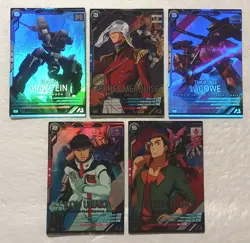Lot of 5 Japanese Mobile Suit Gundam Arsenal Base Master Rare Card set - Image 1