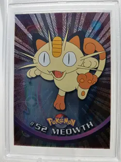 1999 TOPPS POKEMON TV MEOWTH FOIL #52 PSA 9 MINT NINTENDO TEAM ROCKET CARD - Image 2