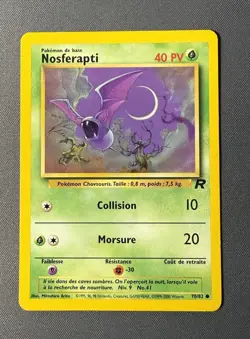 Nosferapti (Zubat) 70/82 Team Rocket French Pokemon Card * LP Lightly Played * - Image 1