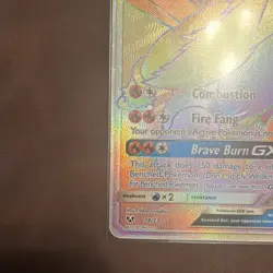 Pokemon TCG Entei GX 74/73 Shining Legends Secret Rare Full Art Holo Card - Image 3