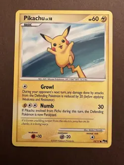 Pokemon TCG 2009 POP Series 9 Pikachu Card #15/17 - LP Condition - Image 1
