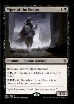 Piper of the Swarm LP Light Play Throne of Eldraine MTG [11632] - Image 1