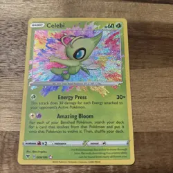 Celebi 9/185 Pokemon TCG Sword & Shield Vivid Voltage Amazing Rare NM - Image 3