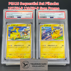 Sequential PSA 10 Pikachu 197/SV-P 120/SV-P Gym Promo Japanese Pokemon Card - Image 1