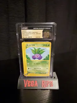 Oddish 5/128 2001 1st Edition Japanese Base Expansion Pack CGC Pristine 10 - Image 1