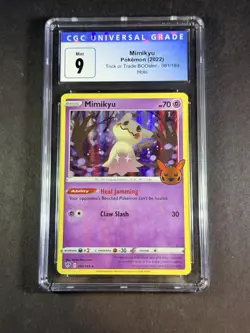 CGC Mint 9 Mimikyu 081/189 Pokemon Trick or Trade BOOster Pumpkin Stamp - Image 1