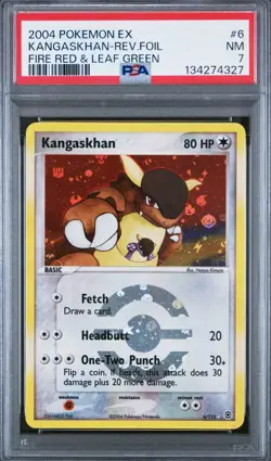 Pokemon Kangaskhan #6/112 Reverse Holo Rare EX Fire Red & Leaf Green PSA 7 nm - Image 1