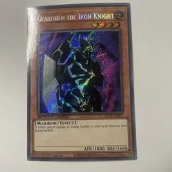 Yu-Gi-Oh! Gearfried the Iron Knight SBC1-ENB01 Secret Rare 1st Edition Glossy NM - Image 1