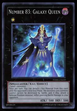 Yugioh Number 83: Galaxy Queen PHSW-EN039 Super Rare NM - Image 1