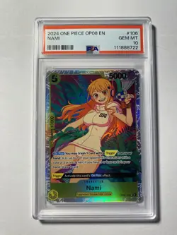 2024 ONE PIECE OP08-TWO LEGENDS #106 NAMI PSA 10 - Image 1