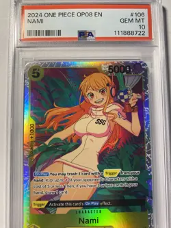2024 ONE PIECE OP08-TWO LEGENDS #106 NAMI PSA 10 - Image 2